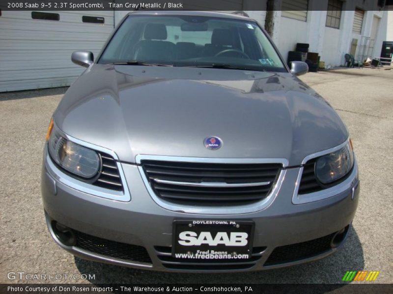 Titan Gray Metallic / Black 2008 Saab 9-5 2.3T SportCombi