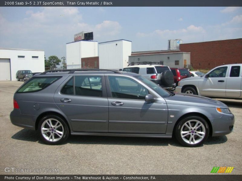 Titan Gray Metallic / Black 2008 Saab 9-5 2.3T SportCombi