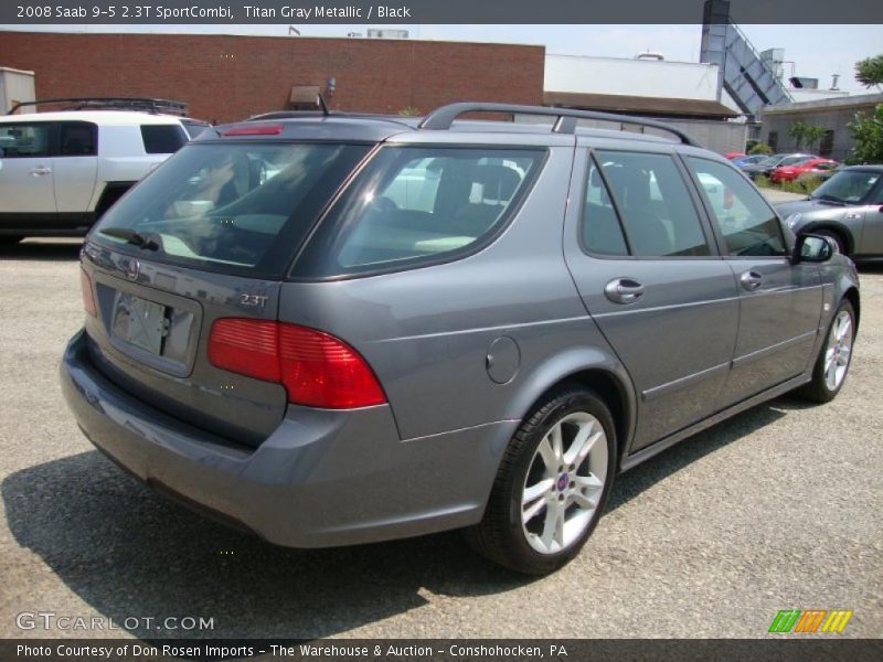 Titan Gray Metallic / Black 2008 Saab 9-5 2.3T SportCombi