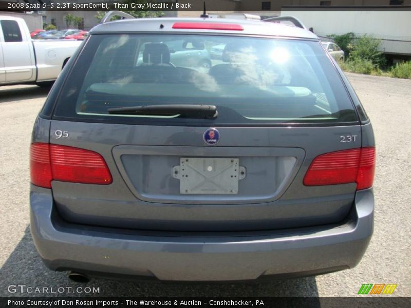 Titan Gray Metallic / Black 2008 Saab 9-5 2.3T SportCombi