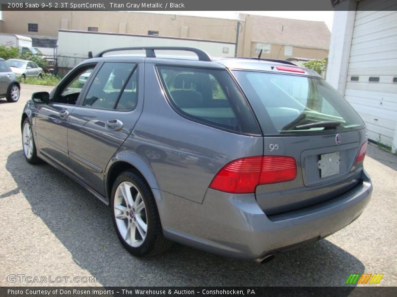 Titan Gray Metallic / Black 2008 Saab 9-5 2.3T SportCombi