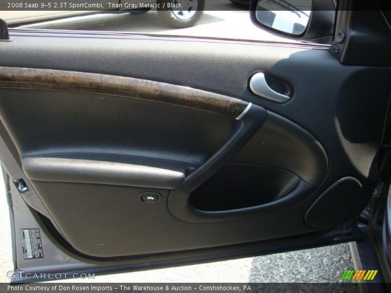 Titan Gray Metallic / Black 2008 Saab 9-5 2.3T SportCombi