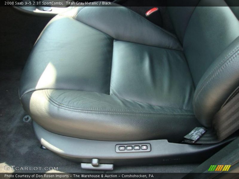 Titan Gray Metallic / Black 2008 Saab 9-5 2.3T SportCombi