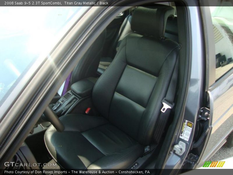 Titan Gray Metallic / Black 2008 Saab 9-5 2.3T SportCombi