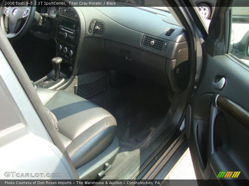 Titan Gray Metallic / Black 2008 Saab 9-5 2.3T SportCombi