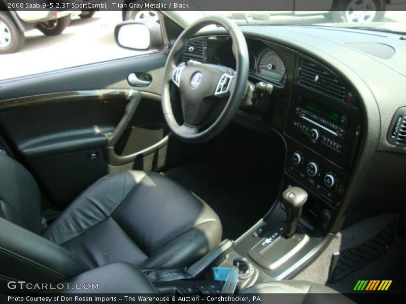 Titan Gray Metallic / Black 2008 Saab 9-5 2.3T SportCombi