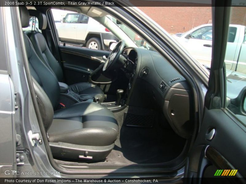 Titan Gray Metallic / Black 2008 Saab 9-5 2.3T SportCombi