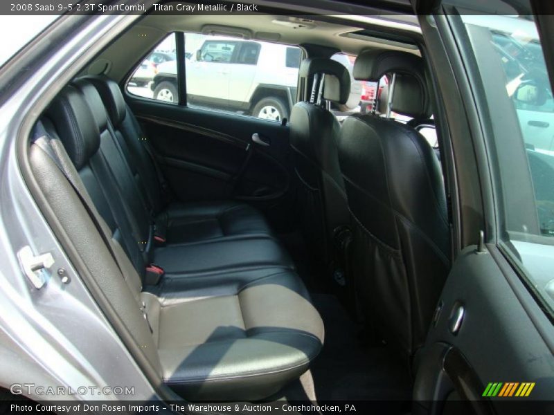 Titan Gray Metallic / Black 2008 Saab 9-5 2.3T SportCombi
