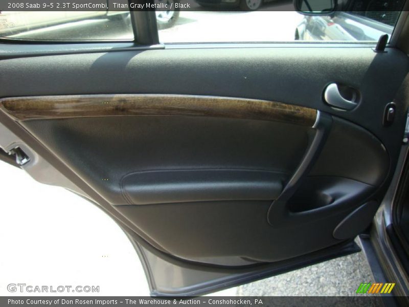 Titan Gray Metallic / Black 2008 Saab 9-5 2.3T SportCombi