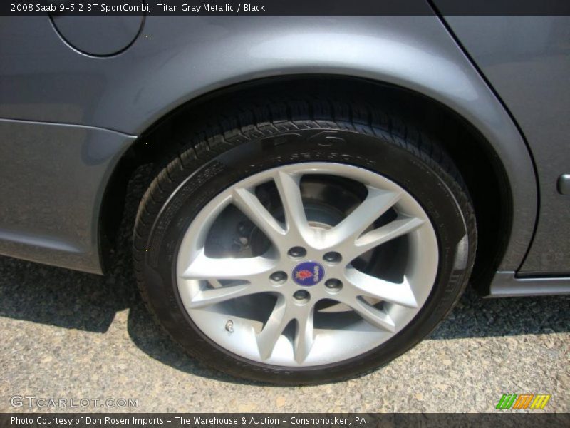 Titan Gray Metallic / Black 2008 Saab 9-5 2.3T SportCombi