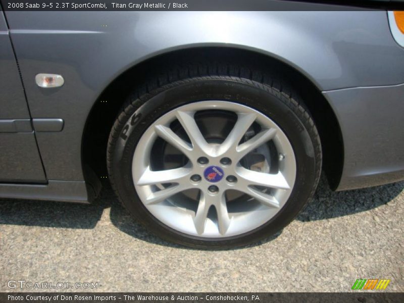 Titan Gray Metallic / Black 2008 Saab 9-5 2.3T SportCombi