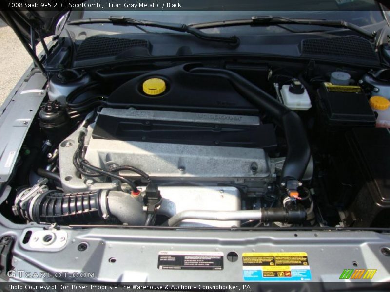 Titan Gray Metallic / Black 2008 Saab 9-5 2.3T SportCombi