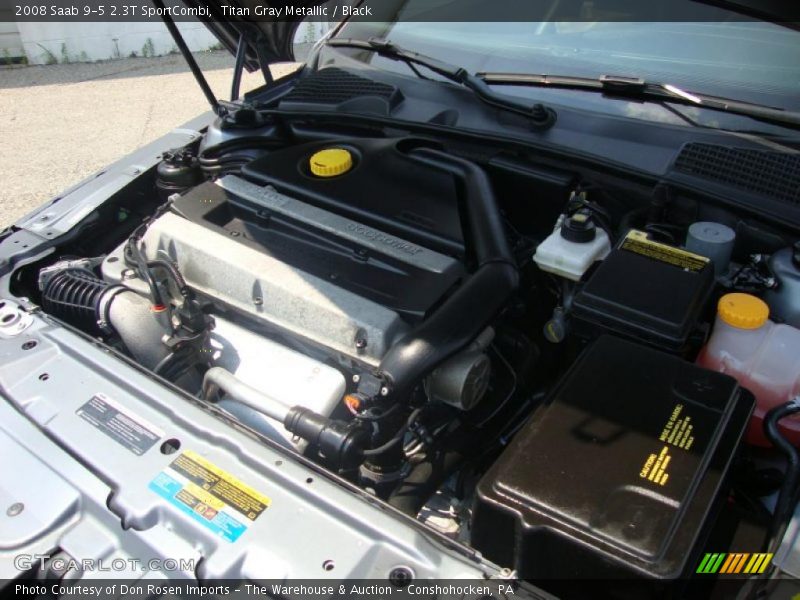 Titan Gray Metallic / Black 2008 Saab 9-5 2.3T SportCombi