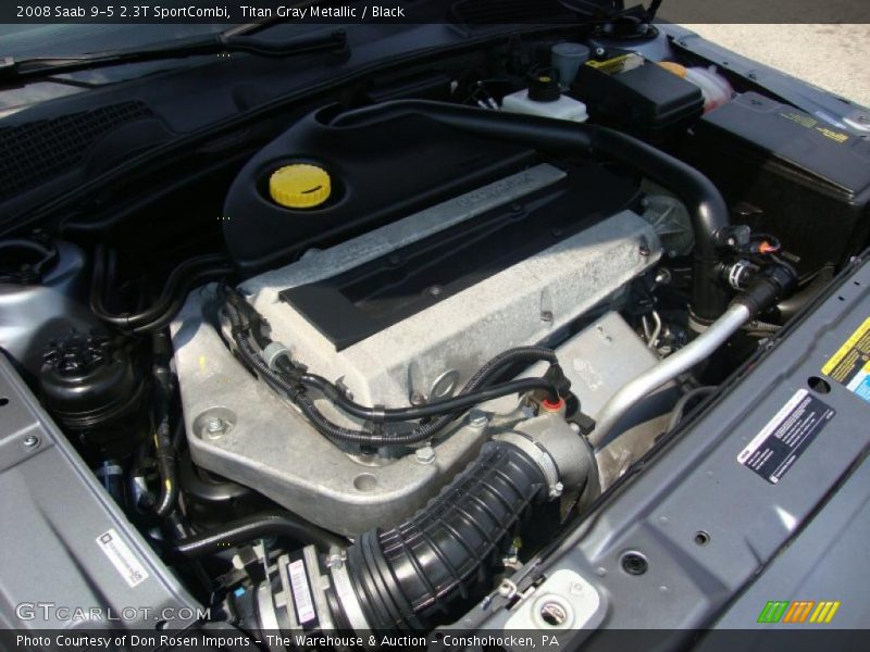 Titan Gray Metallic / Black 2008 Saab 9-5 2.3T SportCombi