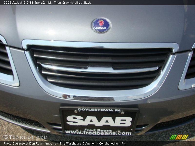 Titan Gray Metallic / Black 2008 Saab 9-5 2.3T SportCombi