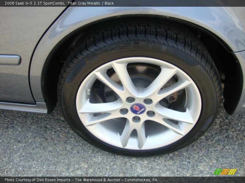 Titan Gray Metallic / Black 2008 Saab 9-5 2.3T SportCombi