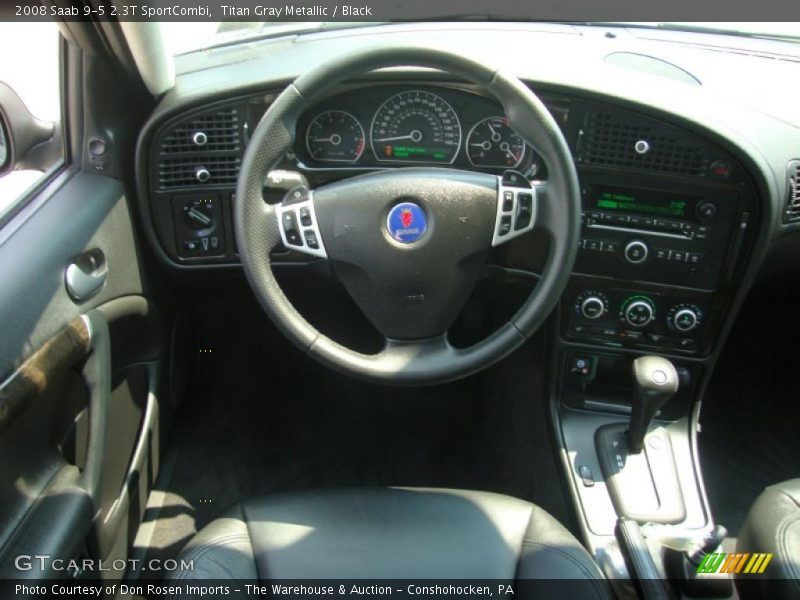Titan Gray Metallic / Black 2008 Saab 9-5 2.3T SportCombi
