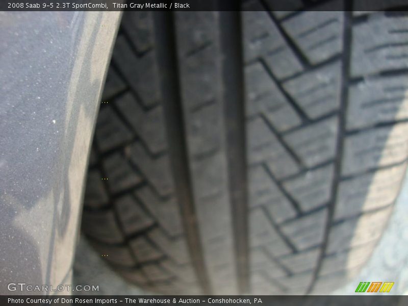 Titan Gray Metallic / Black 2008 Saab 9-5 2.3T SportCombi