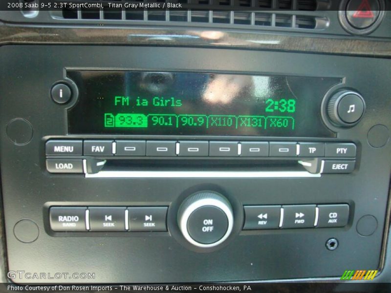 Titan Gray Metallic / Black 2008 Saab 9-5 2.3T SportCombi