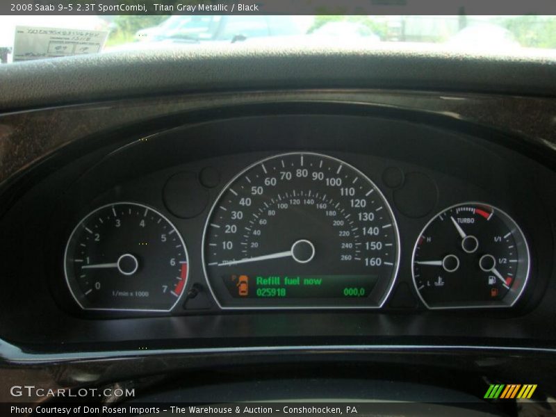Titan Gray Metallic / Black 2008 Saab 9-5 2.3T SportCombi