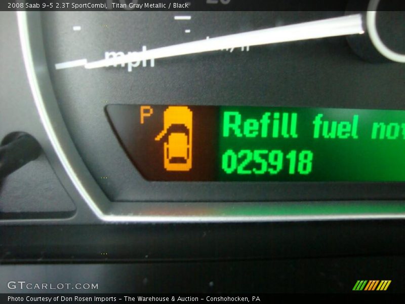 Titan Gray Metallic / Black 2008 Saab 9-5 2.3T SportCombi