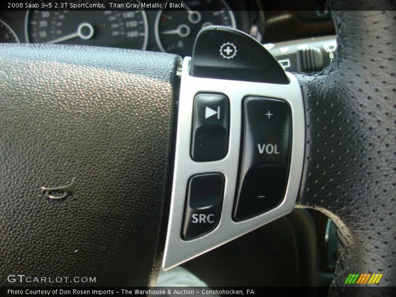 Titan Gray Metallic / Black 2008 Saab 9-5 2.3T SportCombi