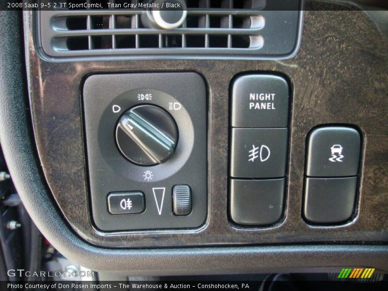 Titan Gray Metallic / Black 2008 Saab 9-5 2.3T SportCombi