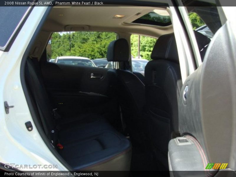 Phantom White Pearl / Black 2008 Nissan Rogue SL AWD