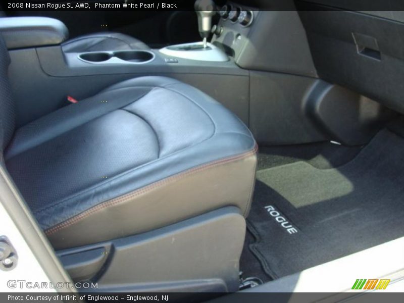 Phantom White Pearl / Black 2008 Nissan Rogue SL AWD