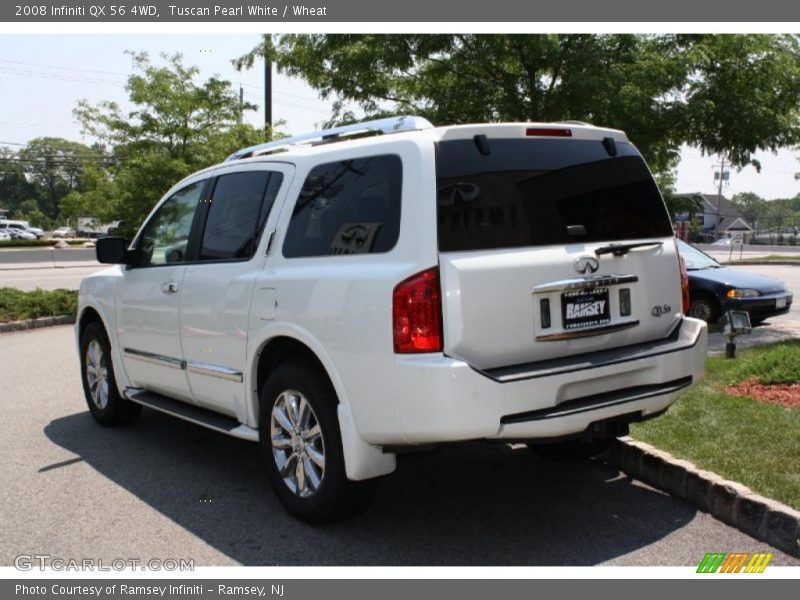 Tuscan Pearl White / Wheat 2008 Infiniti QX 56 4WD