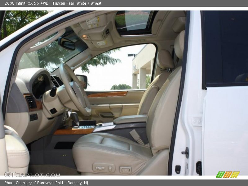 Tuscan Pearl White / Wheat 2008 Infiniti QX 56 4WD