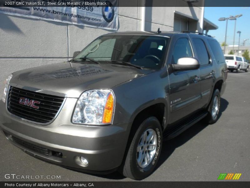 Steel Gray Metallic / Ebony Black 2007 GMC Yukon SLT