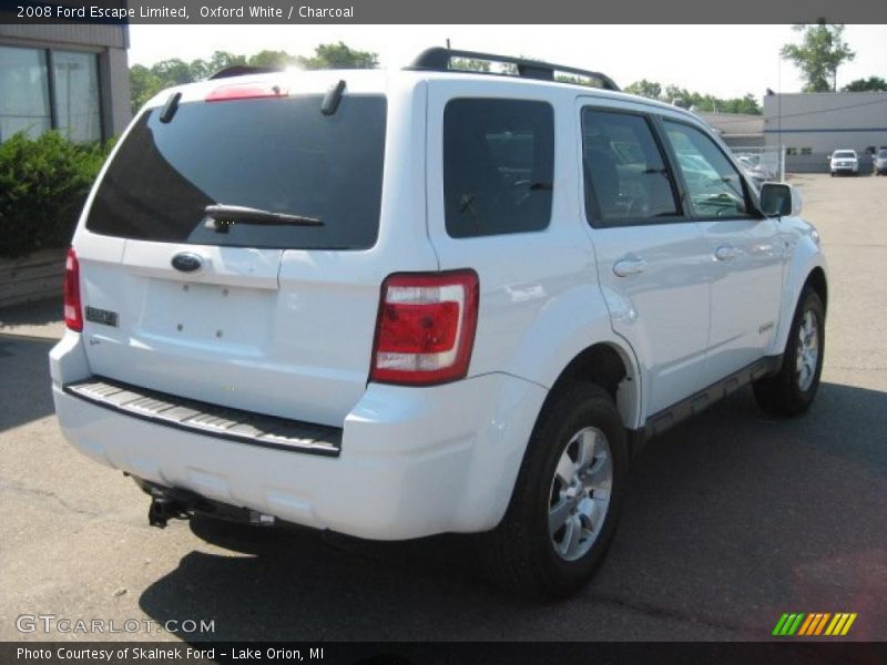 Oxford White / Charcoal 2008 Ford Escape Limited