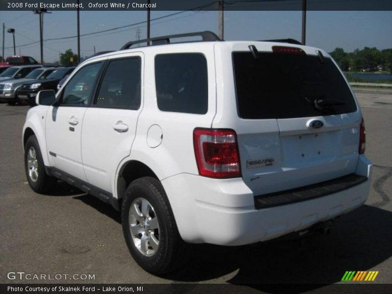 Oxford White / Charcoal 2008 Ford Escape Limited