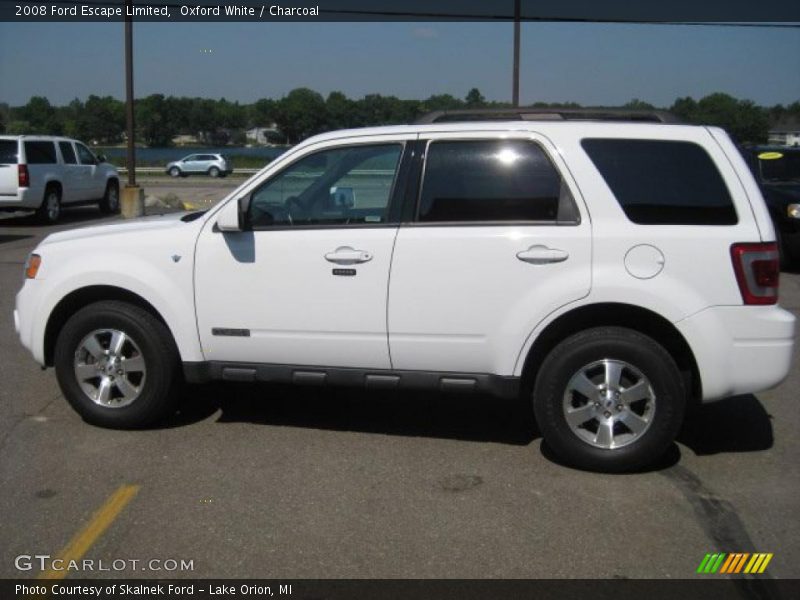 Oxford White / Charcoal 2008 Ford Escape Limited