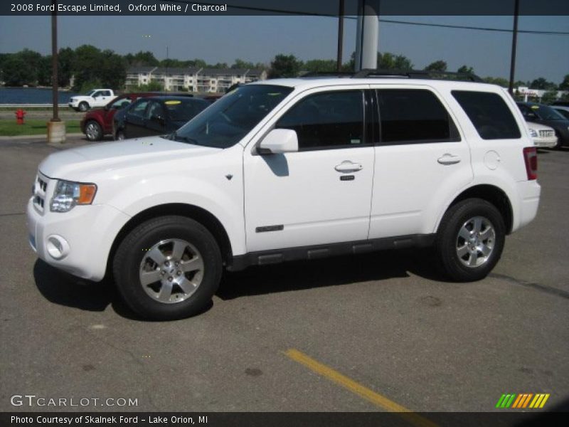 Oxford White / Charcoal 2008 Ford Escape Limited