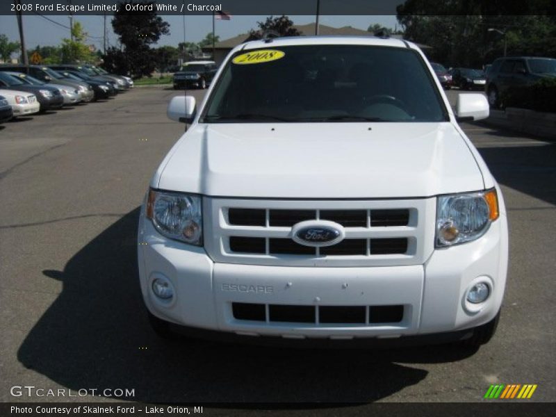 Oxford White / Charcoal 2008 Ford Escape Limited