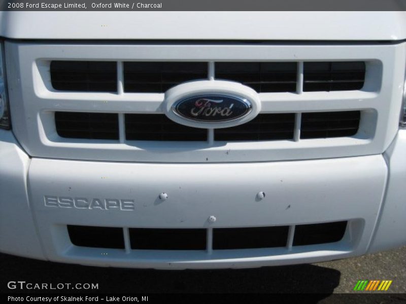 Oxford White / Charcoal 2008 Ford Escape Limited