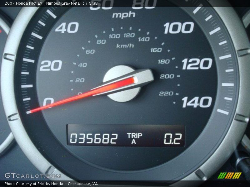 Nimbus Gray Metallic / Gray 2007 Honda Pilot EX