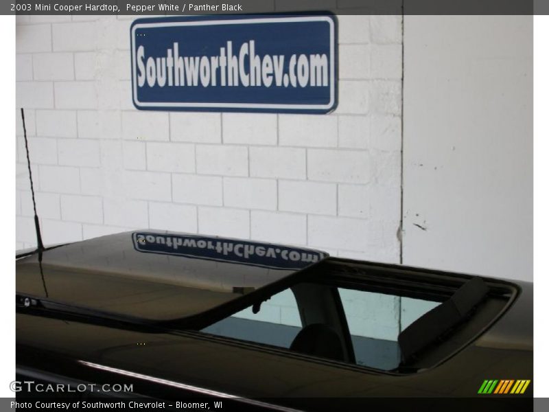 Pepper White / Panther Black 2003 Mini Cooper Hardtop