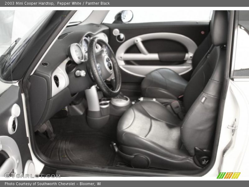 Pepper White / Panther Black 2003 Mini Cooper Hardtop