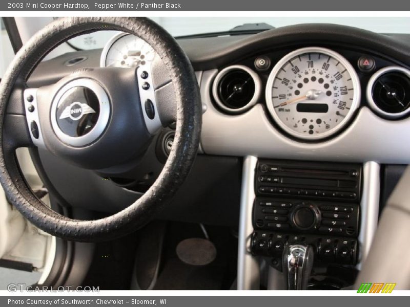 Pepper White / Panther Black 2003 Mini Cooper Hardtop