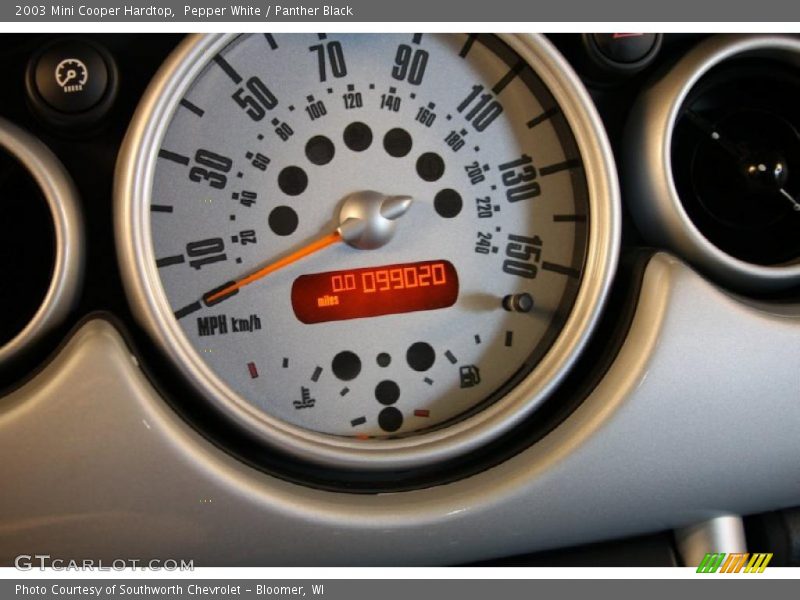 Pepper White / Panther Black 2003 Mini Cooper Hardtop