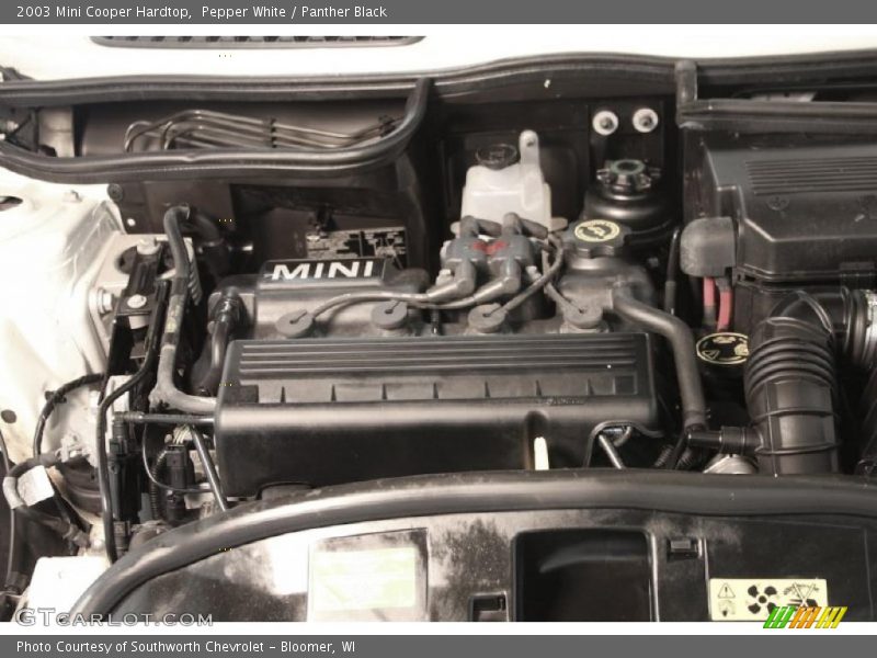 Pepper White / Panther Black 2003 Mini Cooper Hardtop