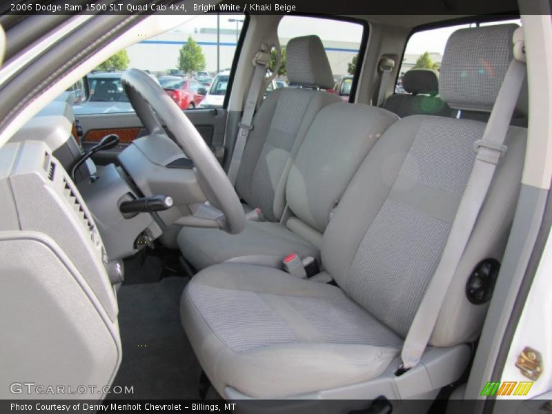 Bright White / Khaki Beige 2006 Dodge Ram 1500 SLT Quad Cab 4x4