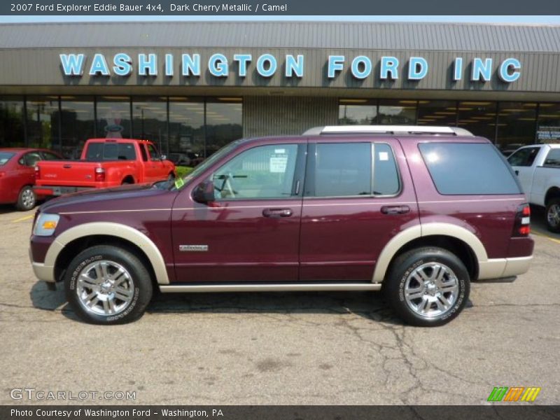 Dark Cherry Metallic / Camel 2007 Ford Explorer Eddie Bauer 4x4