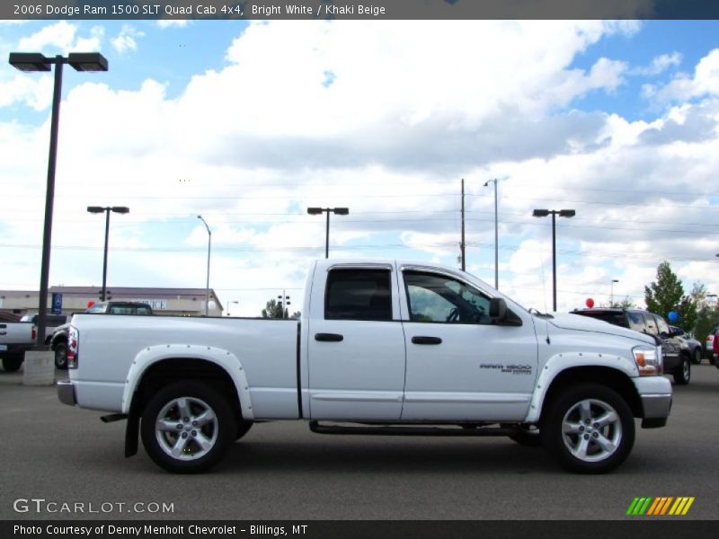 Bright White / Khaki Beige 2006 Dodge Ram 1500 SLT Quad Cab 4x4