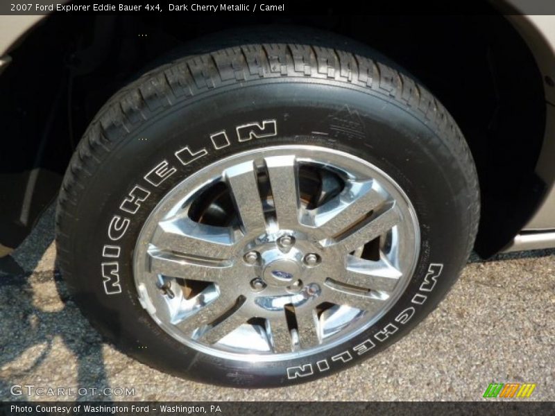 Dark Cherry Metallic / Camel 2007 Ford Explorer Eddie Bauer 4x4