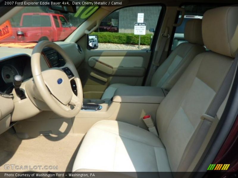 Dark Cherry Metallic / Camel 2007 Ford Explorer Eddie Bauer 4x4