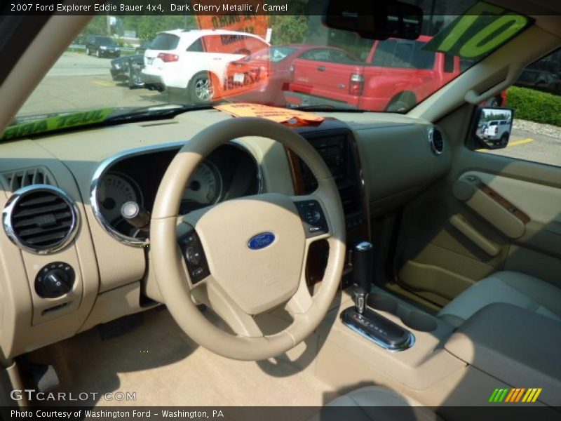 Dark Cherry Metallic / Camel 2007 Ford Explorer Eddie Bauer 4x4
